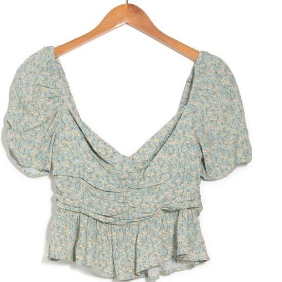 ASTR Blue Ditsy Floral Top NWT Size XL - Picture 4 of 6